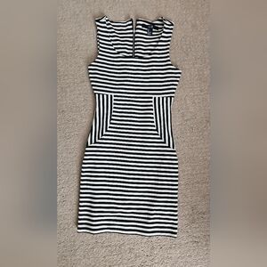 Chic Striped Black and White Dress